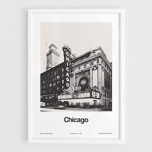 Chicago IL Print, Chicago Poster, Chicago photography Illinois, Chicago skyline, Chicago Wall Art Minimalist Custom City Art Print Poster