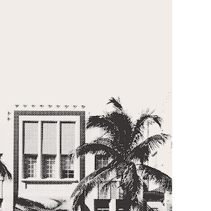 Miami Beach Historic Photo Print, Art Deco District Miami Florida Poster Skyline Black White Wall Art Minimalist Custom City Print by Artica image 3