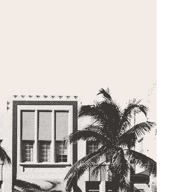 Miami Beach Historic Photo Print, Art Deco District Miami Florida Poster Skyline Black White Wall Art Minimalist Custom City Print by Artica image 3