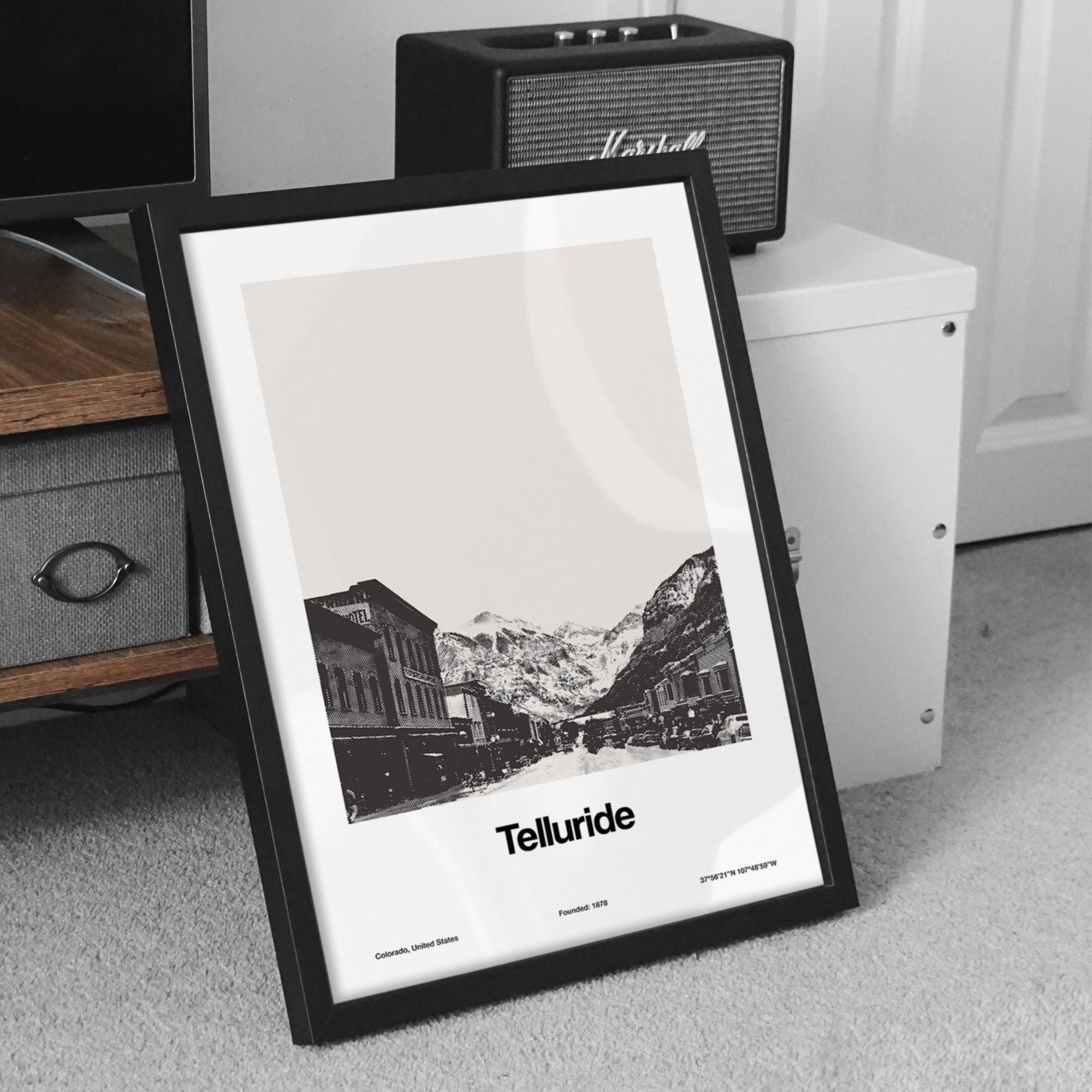 Telluride Colorado, Telluride CO, Telluride Poster, Telluride Downtown ...