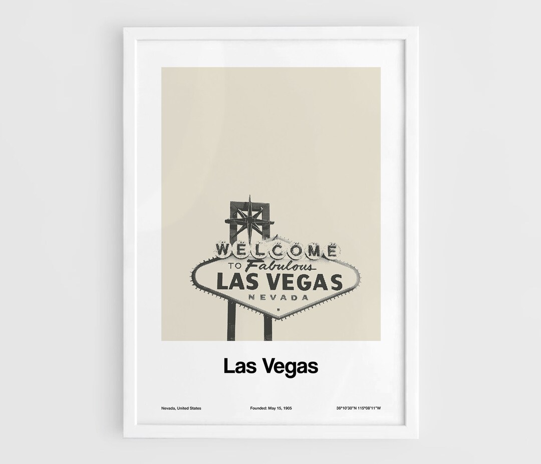 Las Vegas Print Welcome to Fabulous Las Vegas Sign Print Las - Etsy