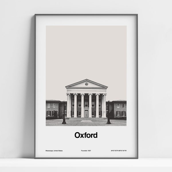 Oxford Mississippi Wall Art Etsy