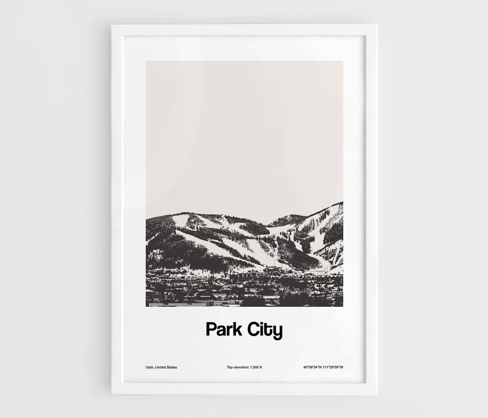 Park City Utah Poster, Park City Mountains Print, Park City Skyline