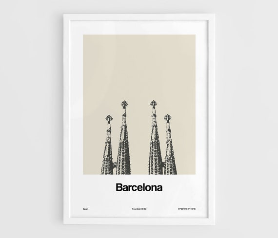 Sagrada Família Barcelona Print Barcelona Landmarks Poster | Etsy