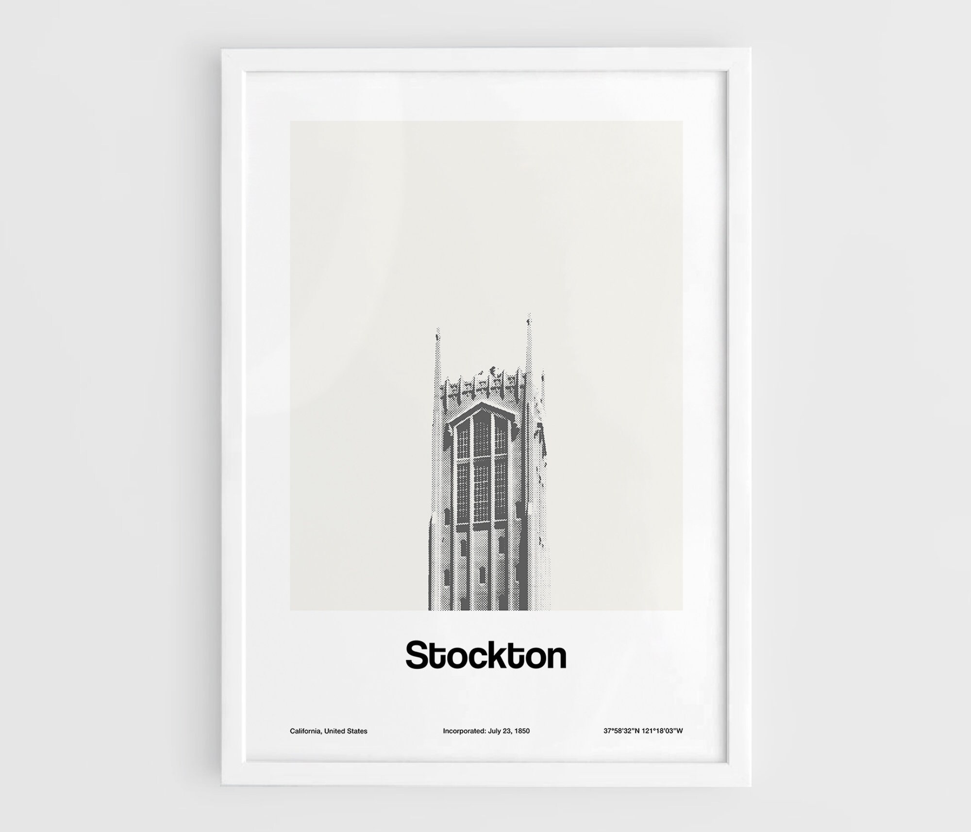 Stockton CA Print Stockton California Poster Stockton CA image