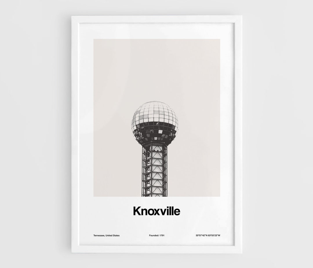 Knoxville TN Print, Knoxville Skyline Poster, Knoxville Tennessee ...