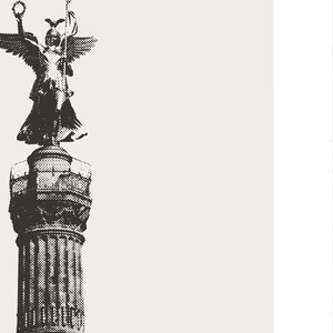 Berlin Print, The Victory Column Berlin Poster, Siegessäule Berlin, The statue of Victoria Berlin Wall Art Minimalist Art Custom City Print image 3