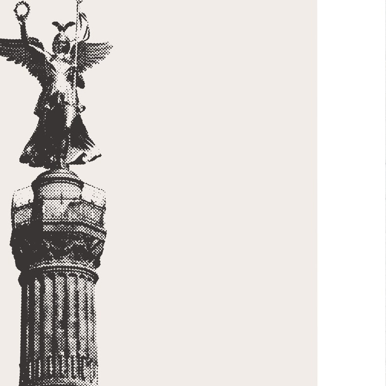 Berlin Print, The Victory Column Berlin Poster, Siegessäule Berlin, The statue of Victoria Berlin Wall Art Minimalist Art Custom City Print image 3