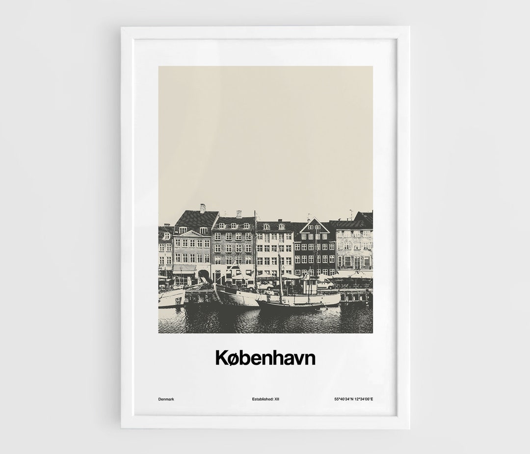 Kobenhavn Print Copenhagen Poster Nyhavn Copenhagen Landmark - Etsy