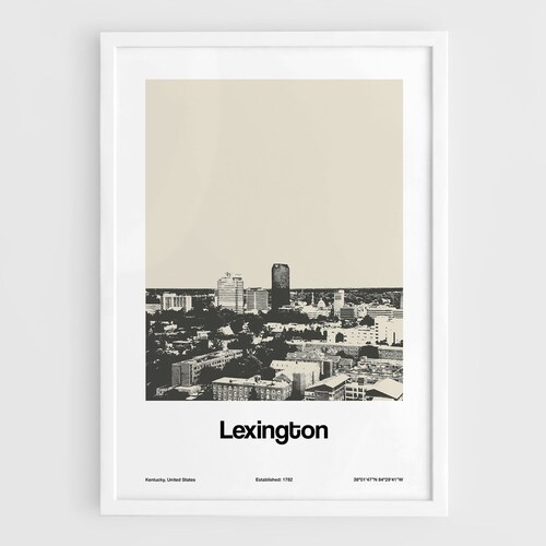 Lexington Map Print Kentucky KY USA Map Art Poster Fayette Etsy