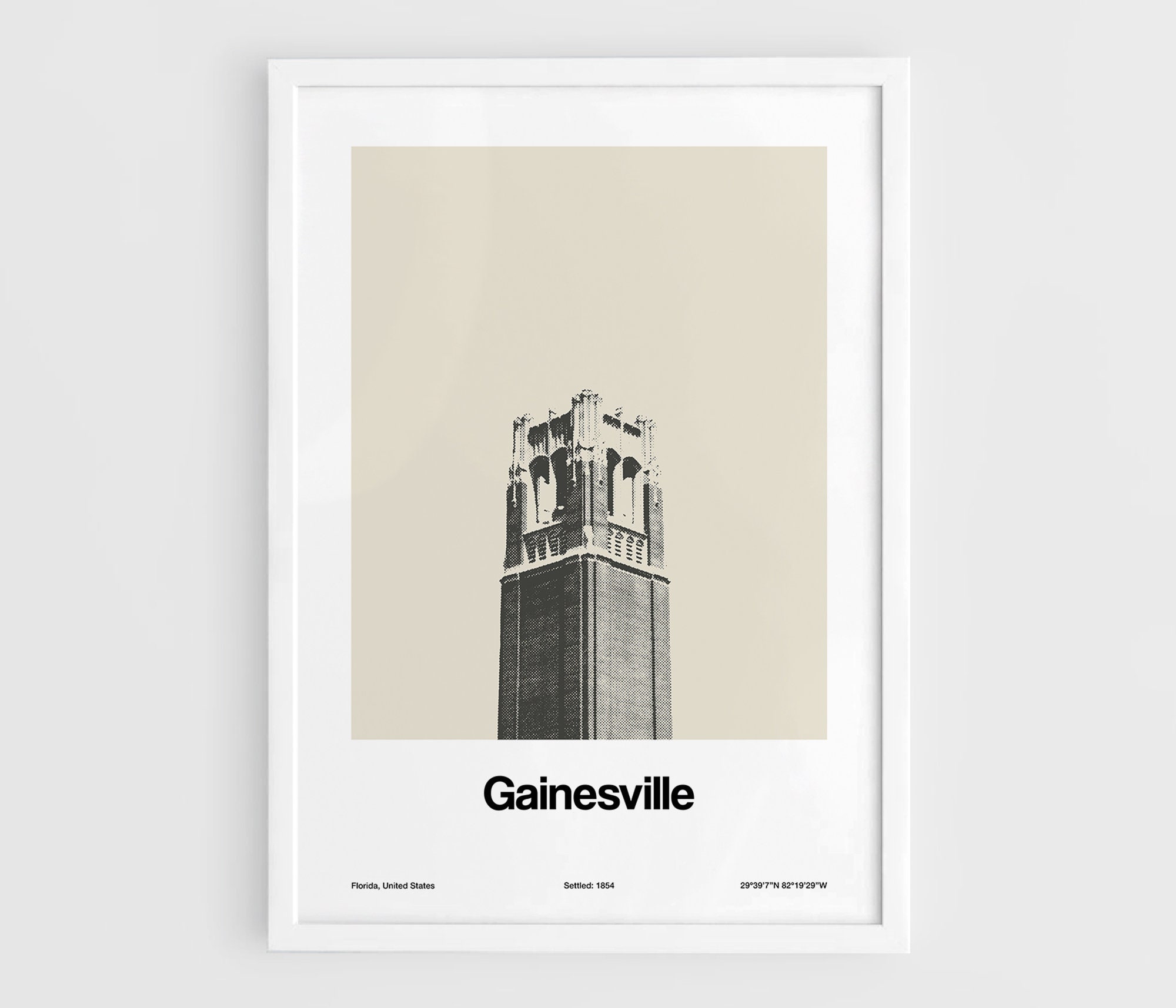 Gainesville FL Poster Gainesville Florida Print Gainesville Etsy