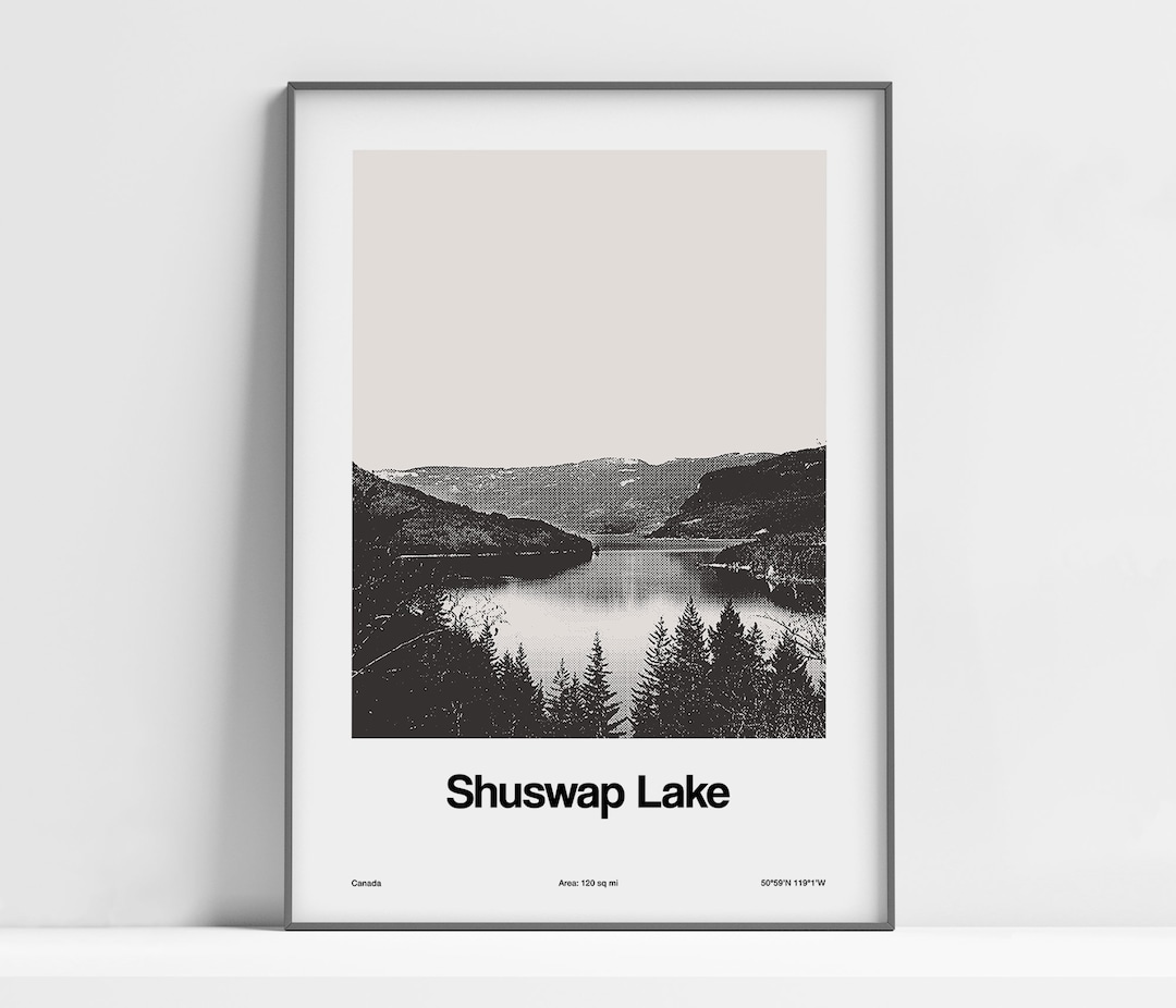 Shuswap Lake Print, Shuswap Lake Canada Poster, Shuswap Lake