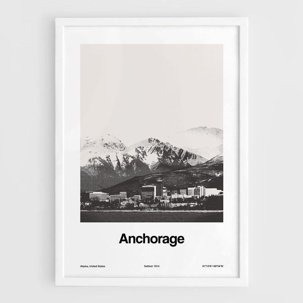 Anchorage Skyline Etsy
