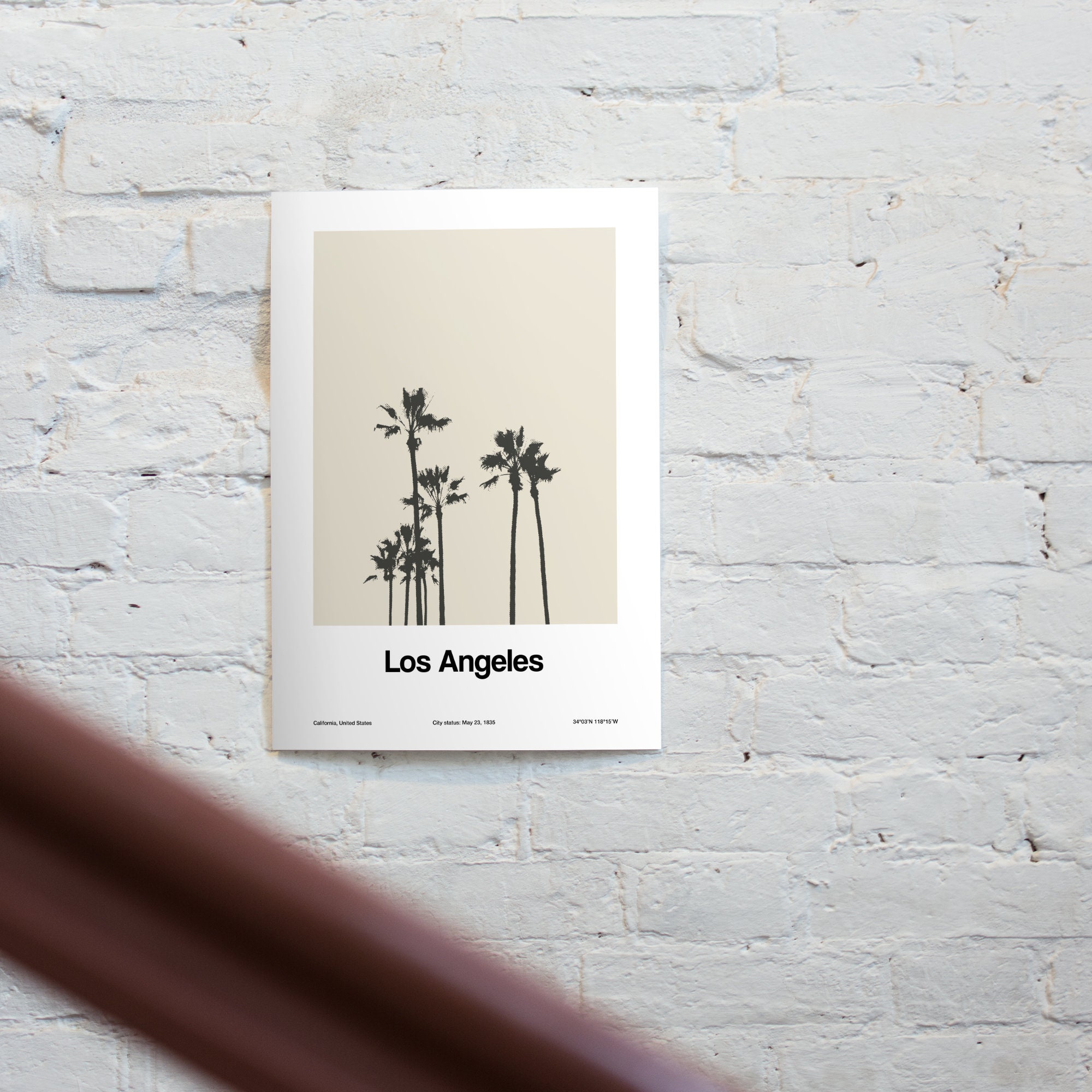 los-angeles-palm-trees-poster-hollywood-los-angeles-print-etsy