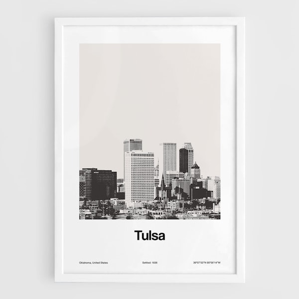 Tulsa Skyline Etsy