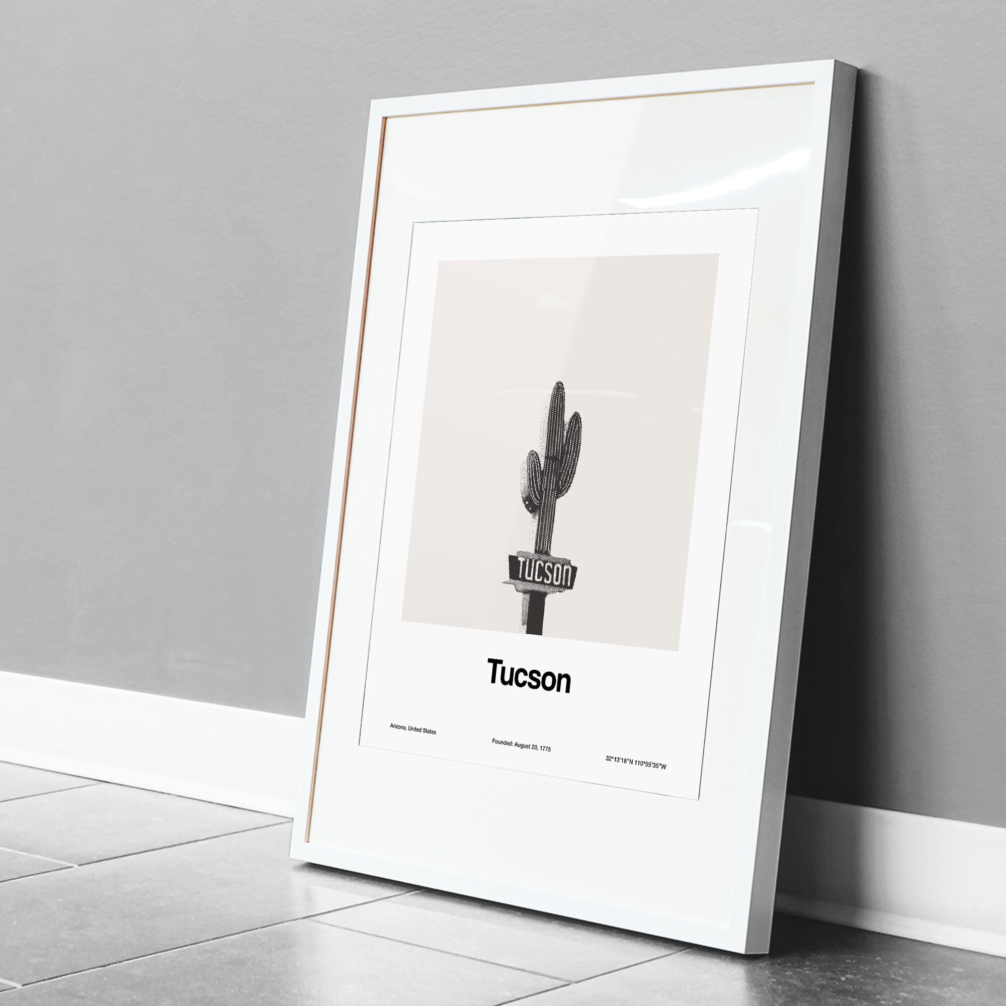 ツーソンプリント、ツーソンアリゾナ州 30フィートの高さのネオン