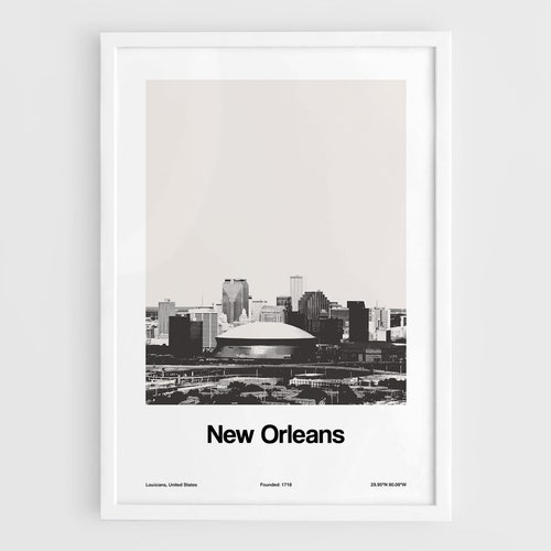 New Orleans Poster New Orleans Print New Orleans Wall Art Etsy