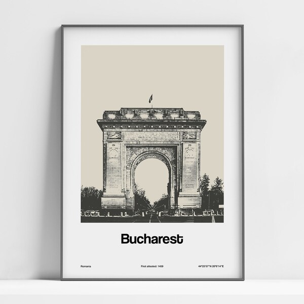 Arch in Bucharest Art Etsy