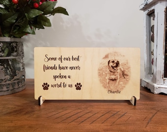 Pet Remembrance Photo - Laser Engraved with your pets image
