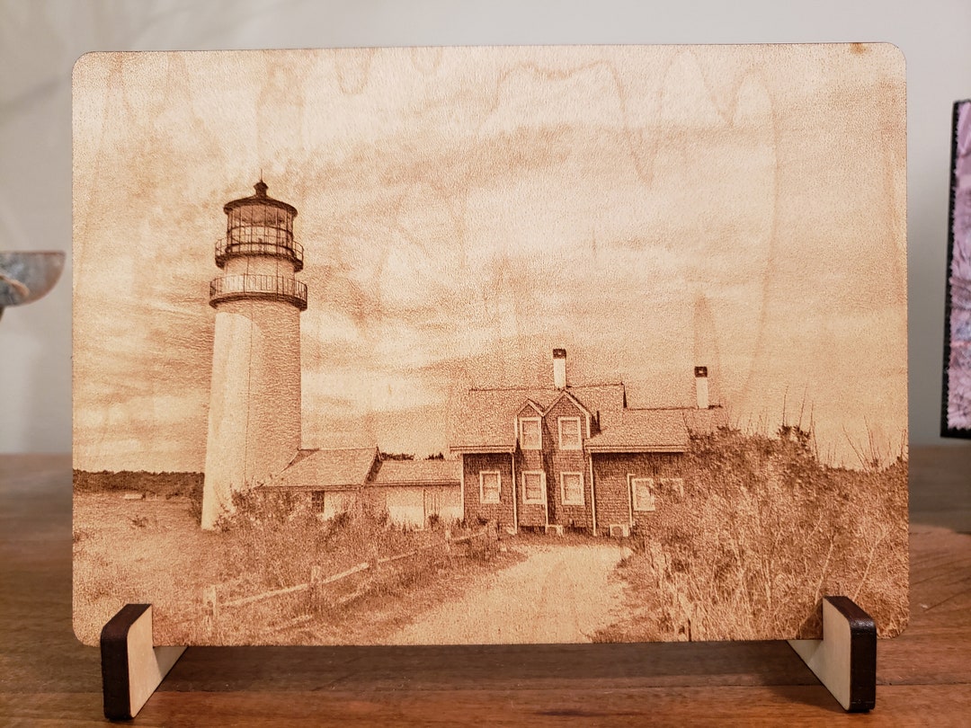 Highland Lighthouse Cape Cod Laser Engraved Wood Photo Wooden Photo Etsy