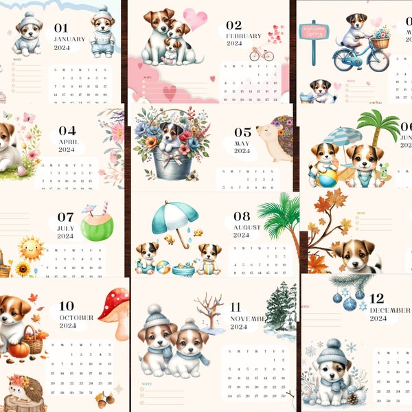 Jack Russell Calendar 2024 Etsy Jack Russell Calendar 2024 Etsy