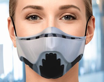 Storm Trooper Face Mask With Filter | Unisex Face Mask With Filter,Adult Face Mask,Washable an Reusable Face Mask,Made In USA!