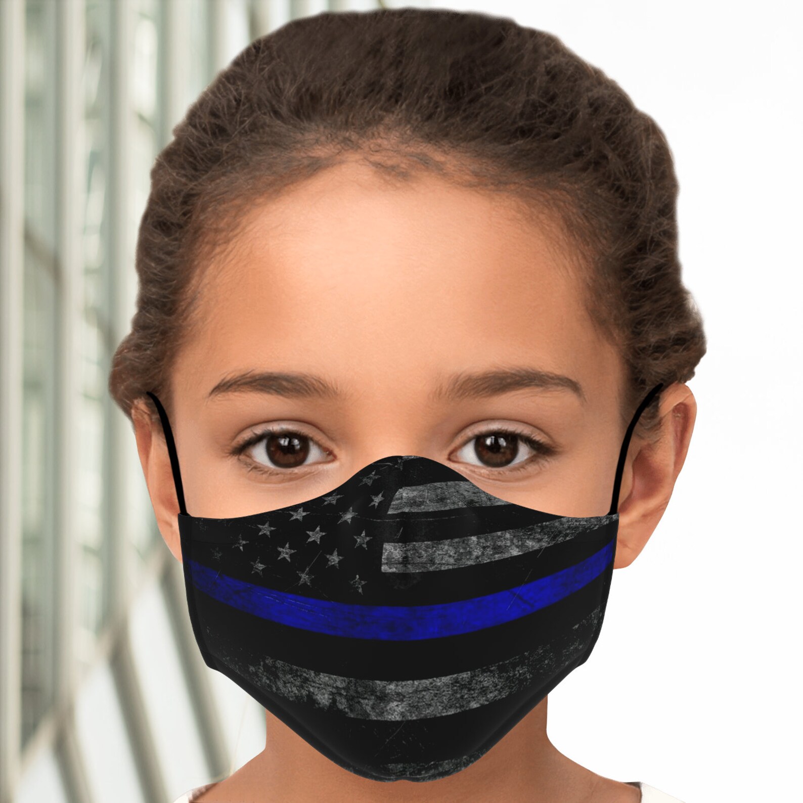 Thin Blue Line Face Mask With Filter Unisex Face Mask With Etsy
