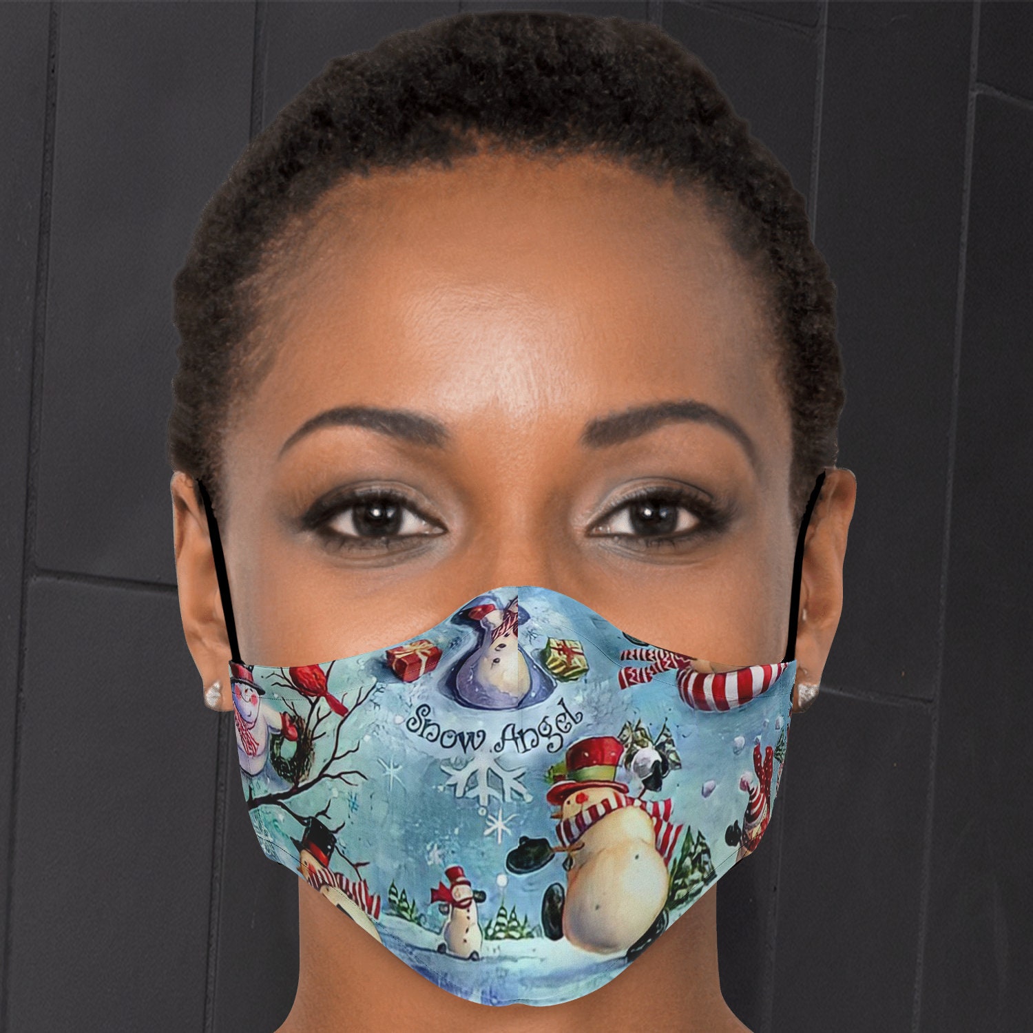 Snow Celebration Christmas Mask With Filter Mask With Etsy