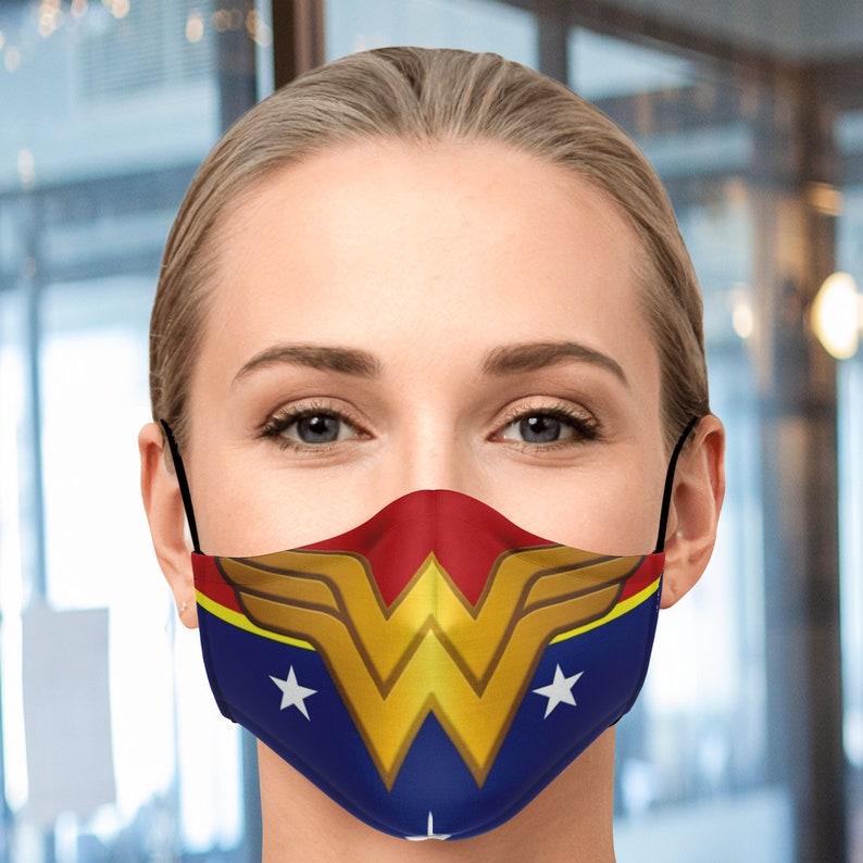 Wonder Woman Face Mask With Filter Unisex Face Mask With Etsy