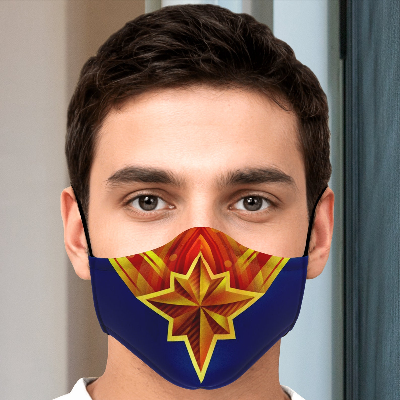 Captain Marvel Face Mask With Filter Unisex Face Mask With Etsy