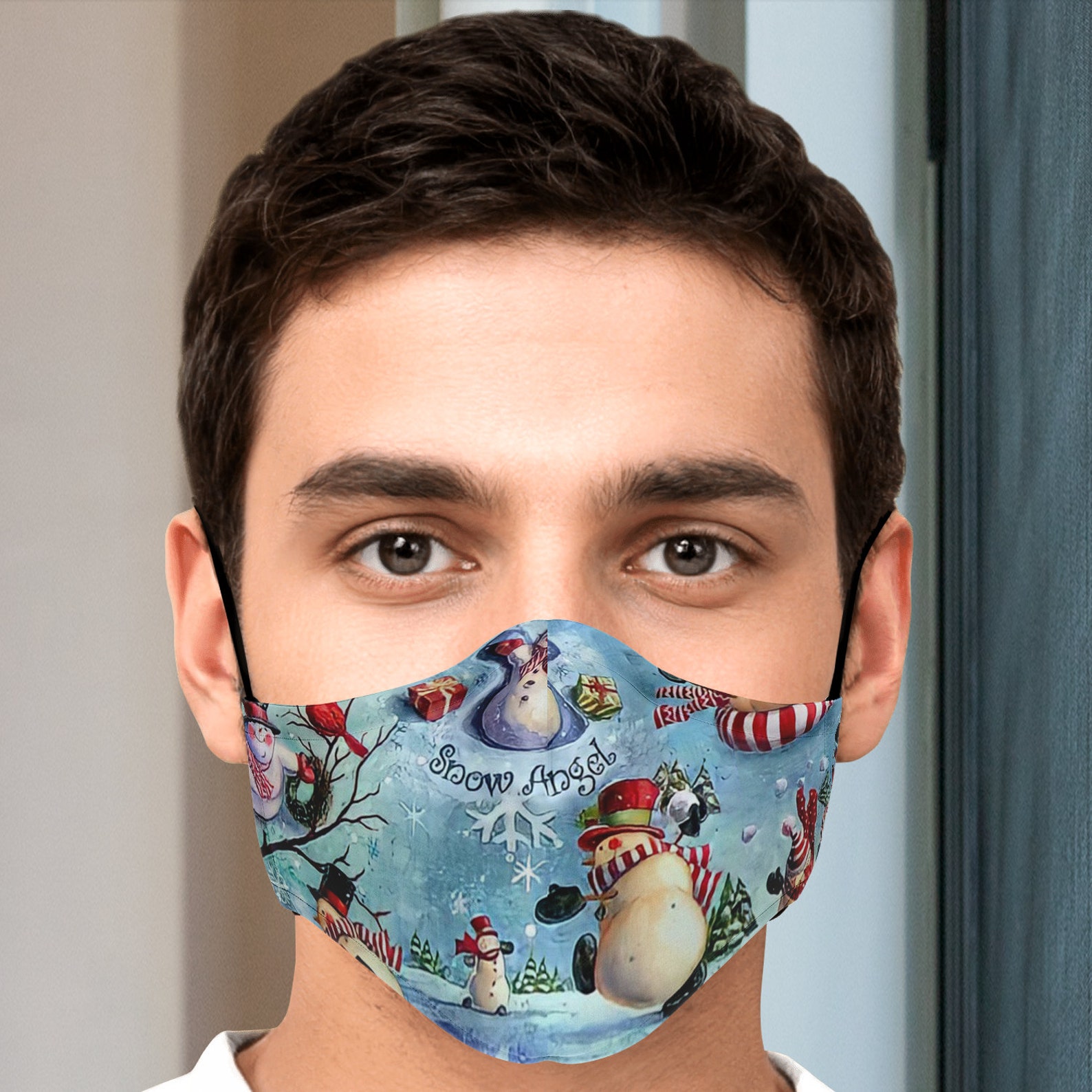 Snow Celebration Christmas Mask With Filter Mask With Etsy