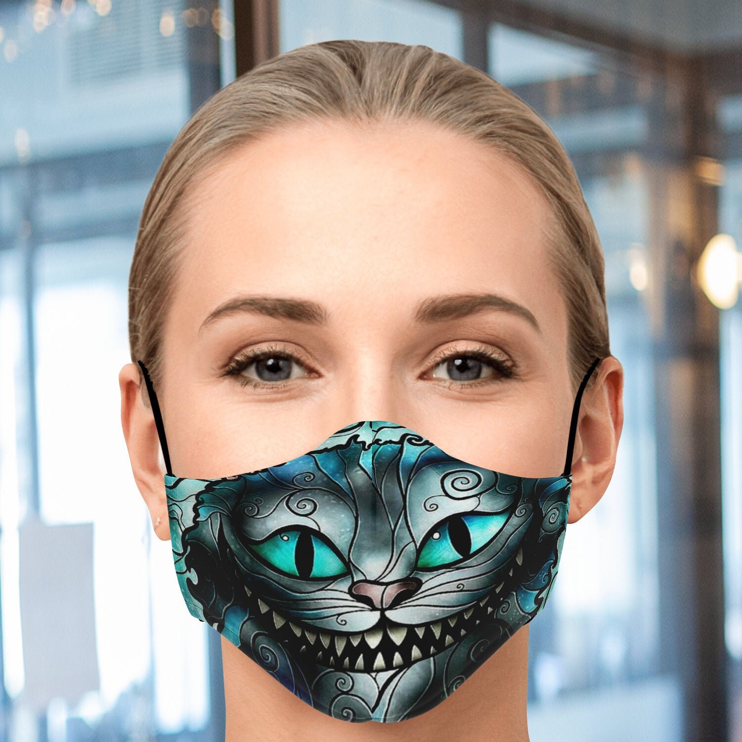 Cheshire Cat Face Mask With Filter Unisex Face Mask With Etsy