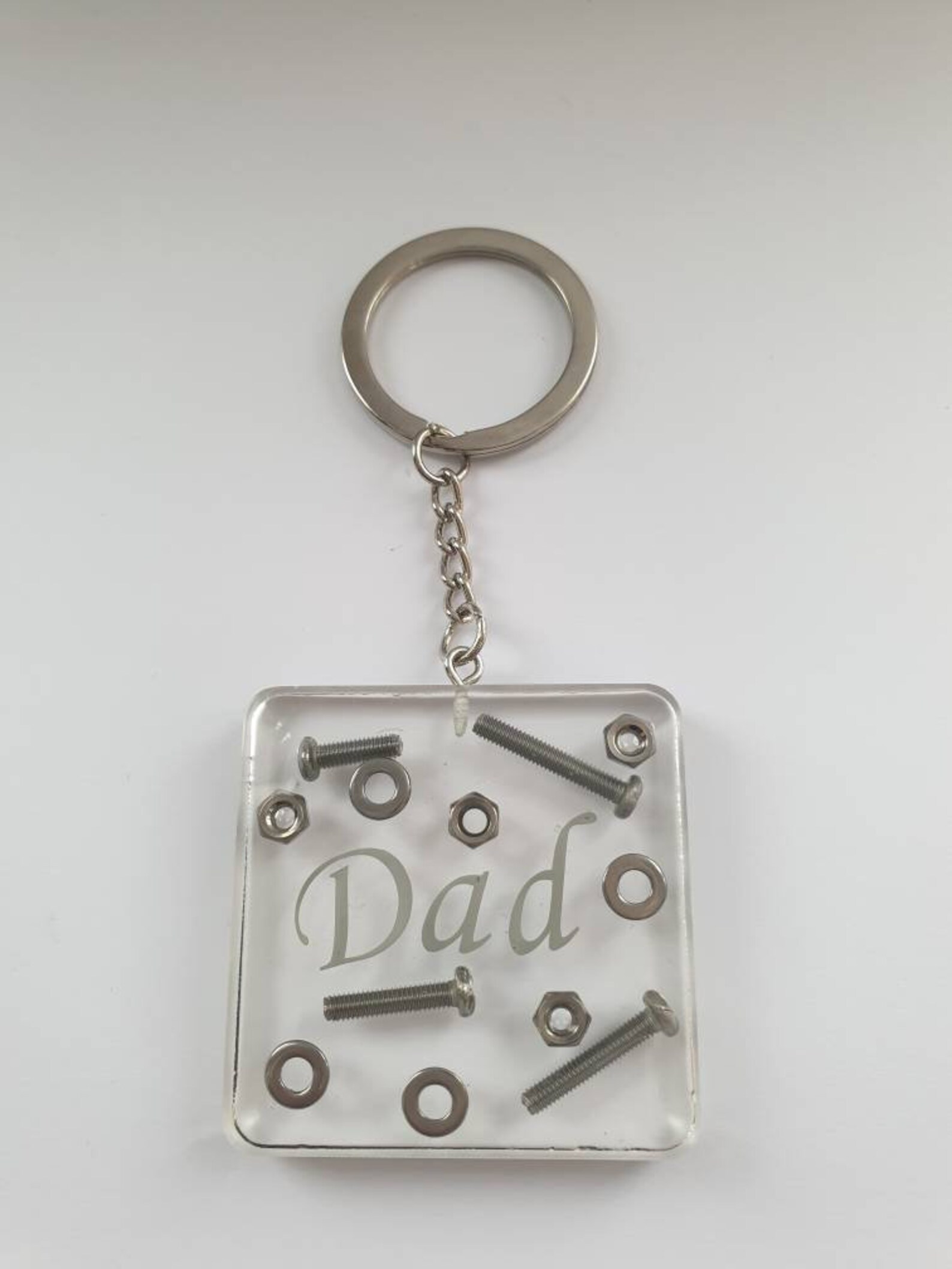 Dad keyring nuts and bolts keyring resin keyring gifts for Etsy
