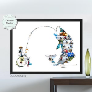 Wheelchair Fishing Photo Collage, Wheelchair Fishing Gift, Gift For Him, Boyfriend Gift, Wheelchair Fishing Birthday Gift (AB1)