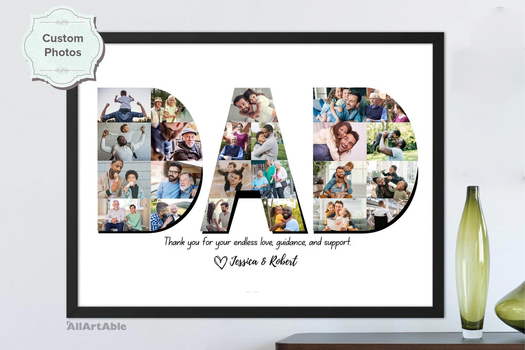 Custom Dad Photo Collage - Personalized Gift for Father's Day ...