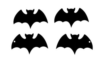 Bat earring SVG, Cricut file and Silhouette cut file, Halloween svg for earrings, With and without holes, Faux Leather earring svg for fall