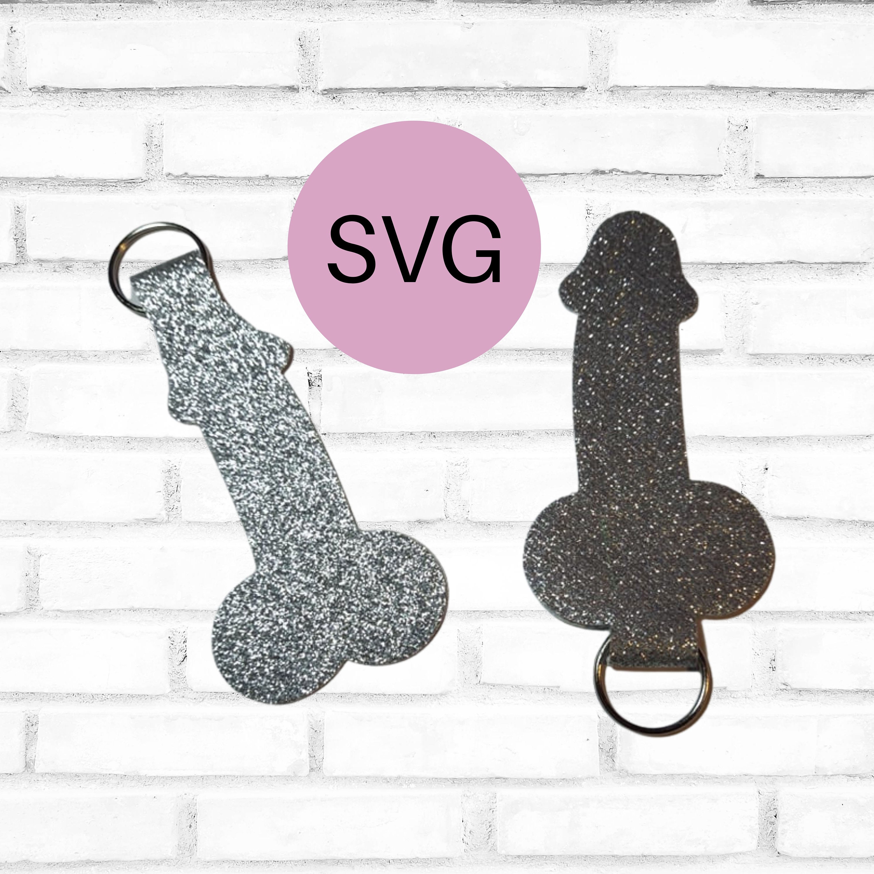 Penis keychain SVG Key fob template Cut file for Cricut and | Etsy