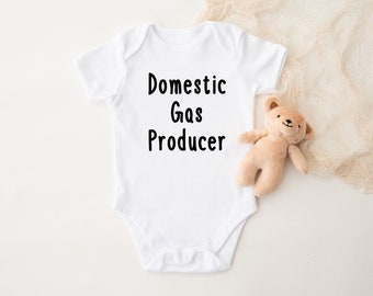 Domestic gas producer bodysuit for babies, New baby joke with gas prices, Funny gift for dad, Gas joke 2022, Gassy baby, Gender neutral baby