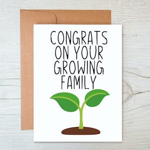 Félicitations pour votre famille qui s'agrandit, carte de voeux pour un nouveau bébé au format A2, carte pour une nouvelle maman, jolie baby shower neutre en termes de genre