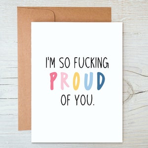 Carte Je suis tellement fier de vous, carte de voeux pour diplômé et plus, taille A2, carte non sexiste pour montrer à quel point vous êtes fier d'un être cher