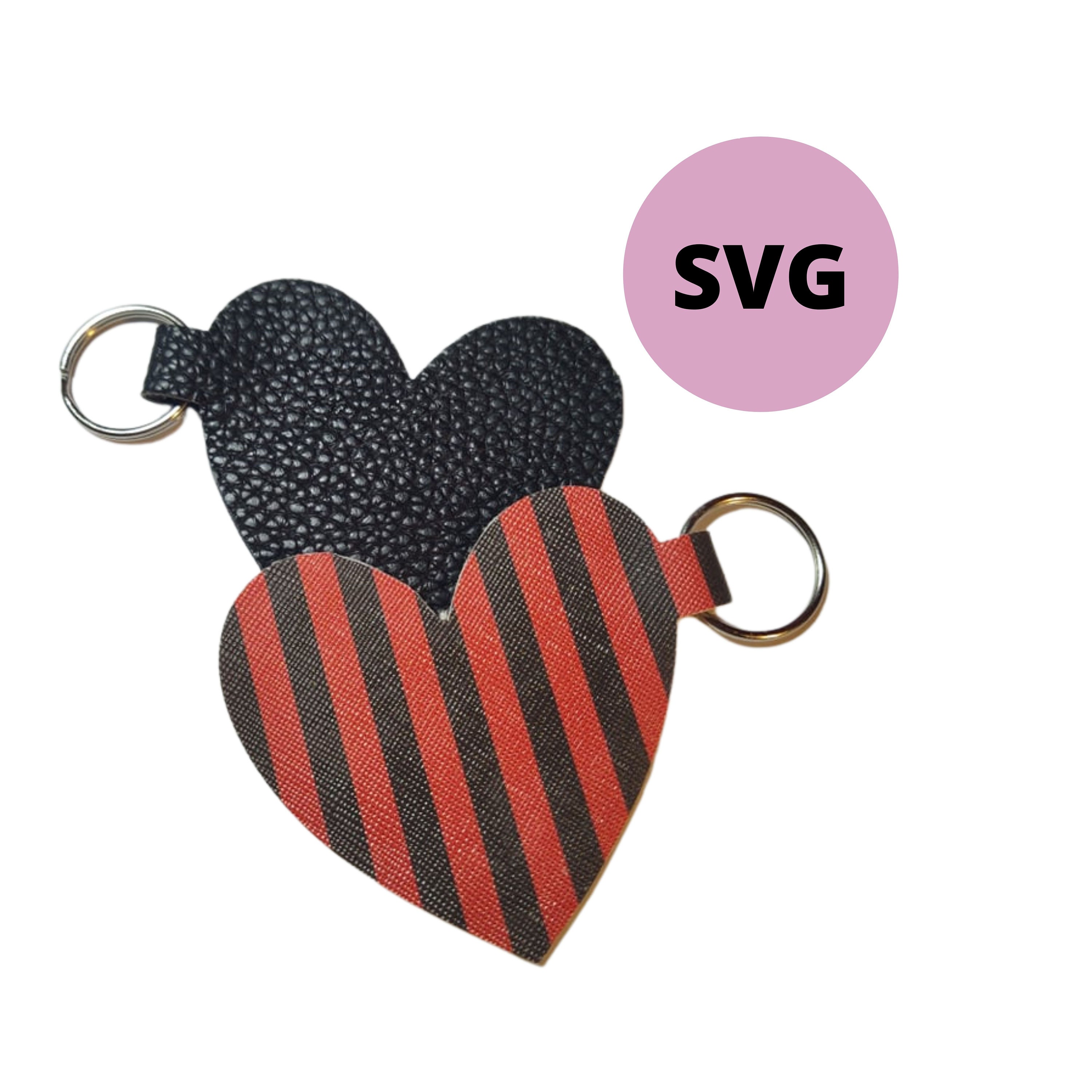 Heart Keychain SVG Keychain Template for Cricut and - Etsy UK