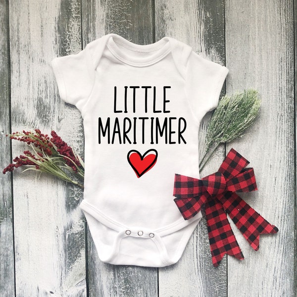 Little maritimer baby bodysuit, Shirt for babies, Christmas gift, Pregnancy announcement idea, Nova Scotia baby gift, Baby shower gift idea