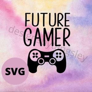 Toekomstige gaming SVG voor babykleding, Baby aankondiging cut file voor Cricut en Silhouette, Leuke gamer baby, Vector afbeelding baby ontwerp schattig