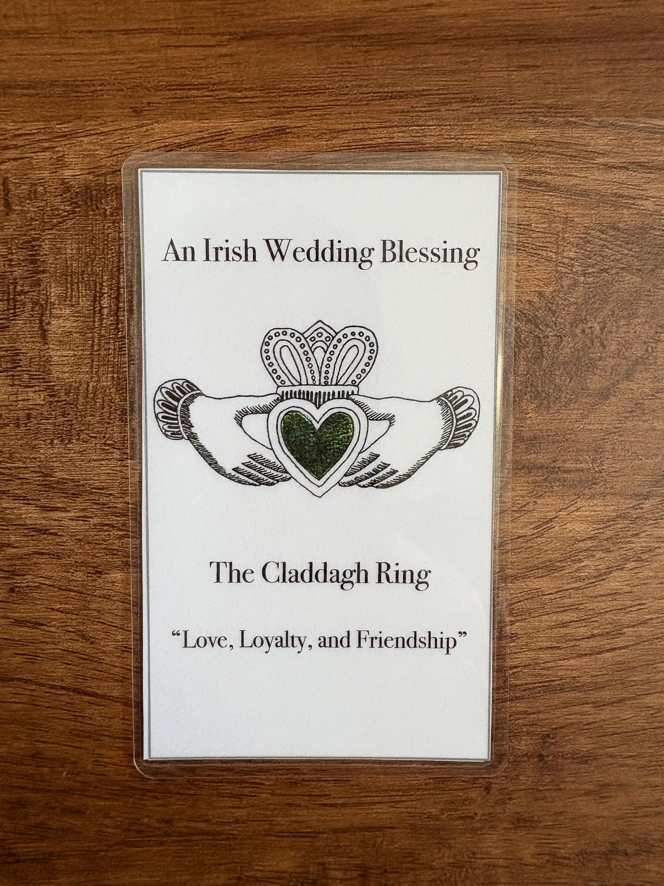 Irish Wedding Blessing Prayer Card: Hand-painted Newlywed Gift for ...