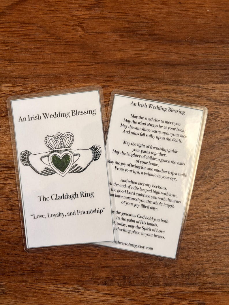 Irish Wedding Blessing Prayer Card: Hand-painted Newlywed Gift for ...