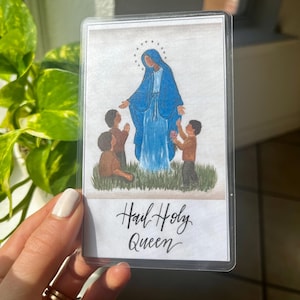 Catholic Gift Hail Holy Queen Prayer Mother Mary Catholic Prayer Card Gifts for Catholic Mother&#39;s Day Hail Mary Catholic Gift New Mom Card