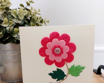 Braille Flower Birthday Card, Scented, Personalized