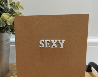 Sexy card. Sexy Valentine's Day Card.  Handmade Valentine's Day card