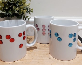 Taza personalizada en braille: Regalo para personas ciegas