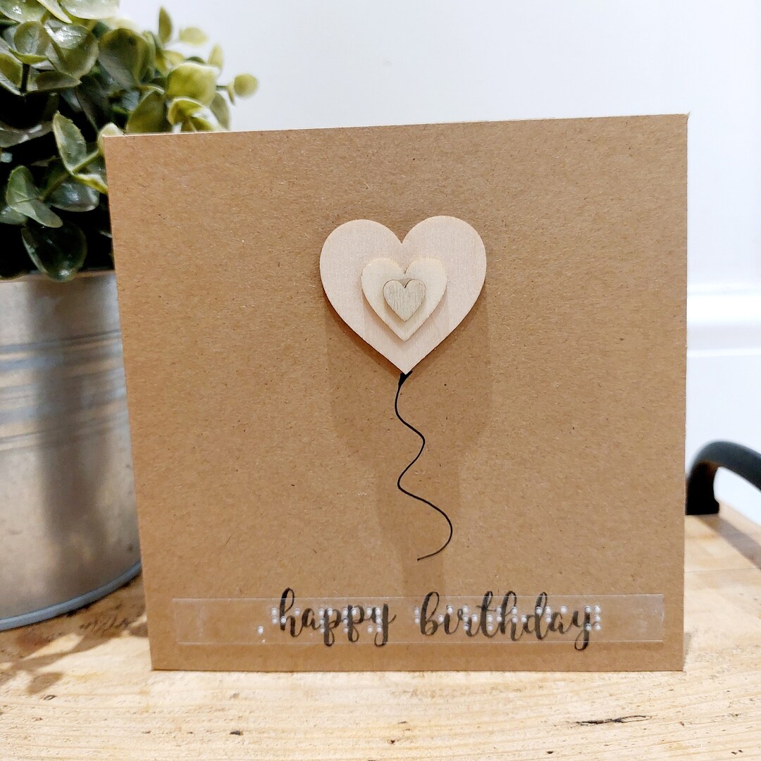 Braille Heart Happy Birthday Card. Handmade and Personalised Etsy